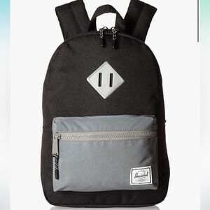 Herschel Supply Co. Heritage Kids Black Reflective Rubber Mini Backpack Bag